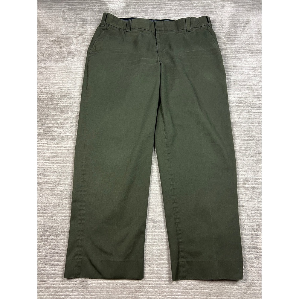 Horace Small Pants Mens 22 Olive Green Cool-Flex Uniform Utility Straight Leg